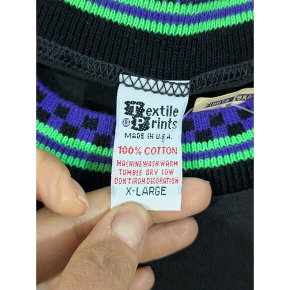 Vintage Fiesta Texas Rattler Roller Coaster Black T-Shirt Mens XL Single Stitch - Picture 7 of 8